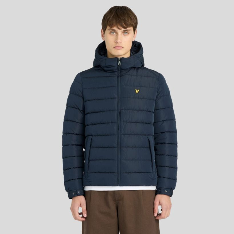 Lyle & Scott Hooded Quilted Jas Navy