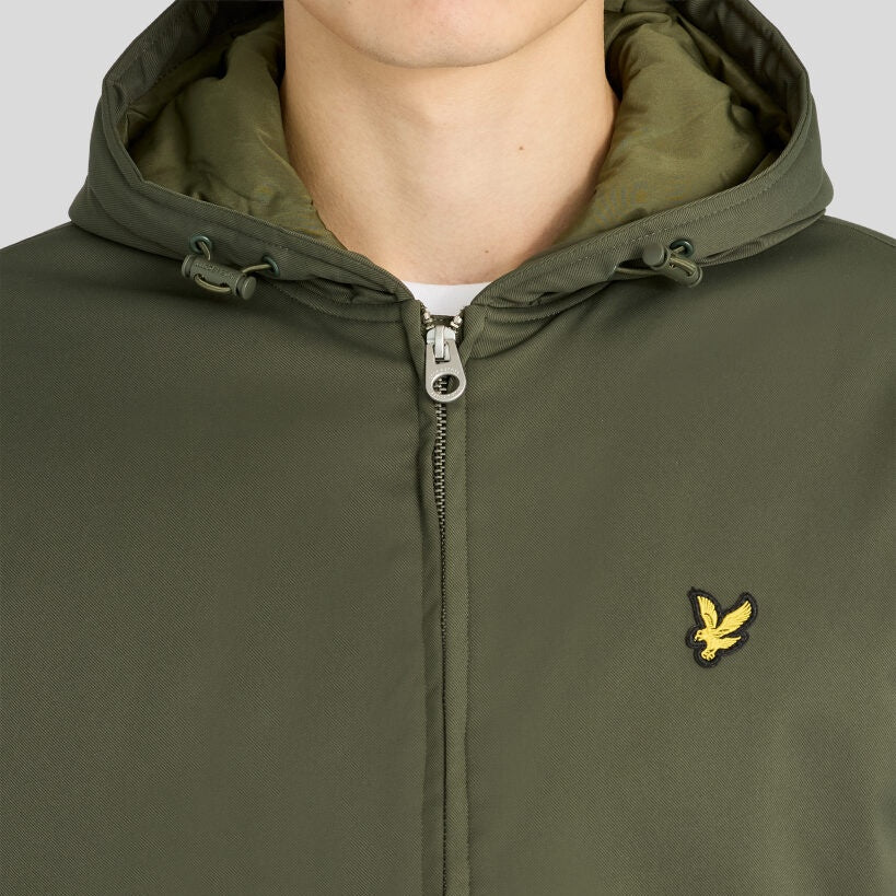 Lyle & Scott Padded Zip Through Jack Donker Groen
