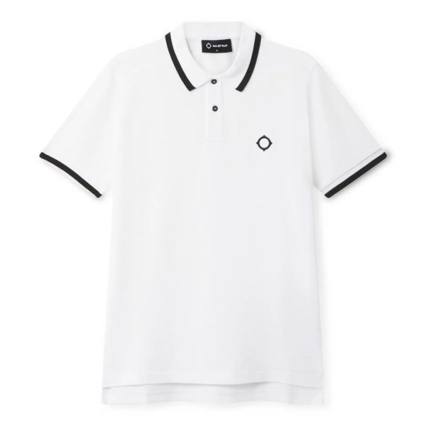 Ma.strum Block Tipped Polo Wit
