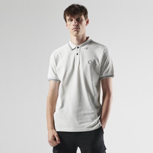 Ma.strum Double Tipped Polo Licht Grijs