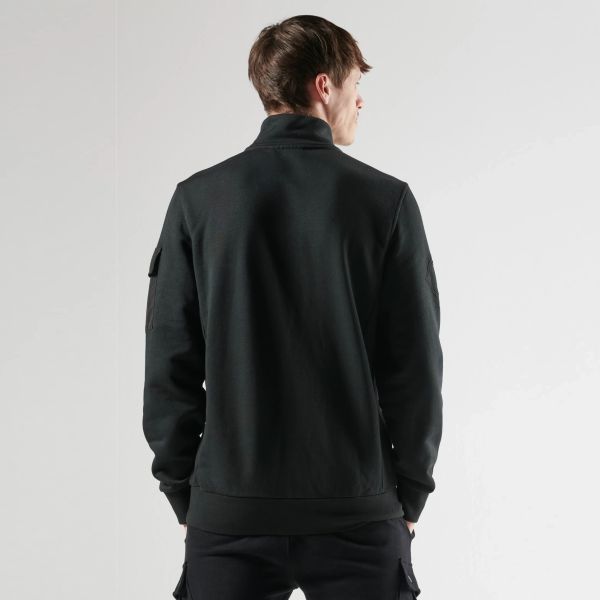 Ma.strum Quarter Zip Logo Sweater Zwart