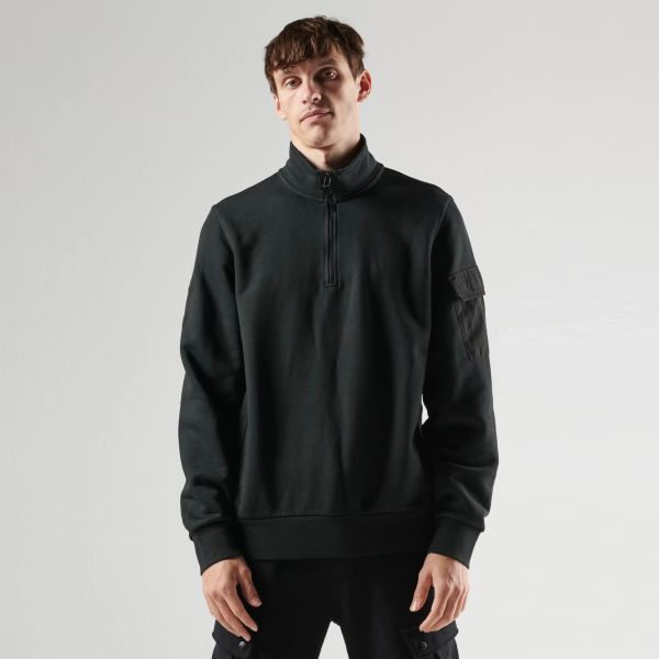 Ma.strum Quarter Zip Logo Sweater Zwart