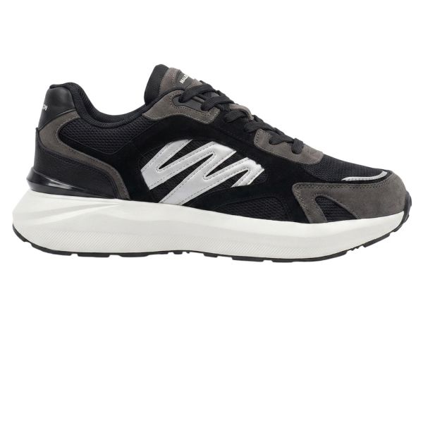 Malelions Casual Suede Sneaker Zwart