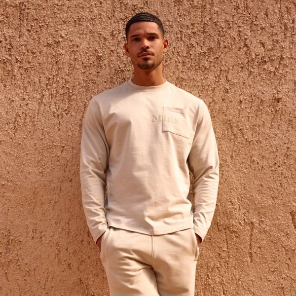 Malelions Department Longsleeve T-shirt Beige