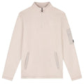 Malelions Fleece Half Zip Sweater Beige