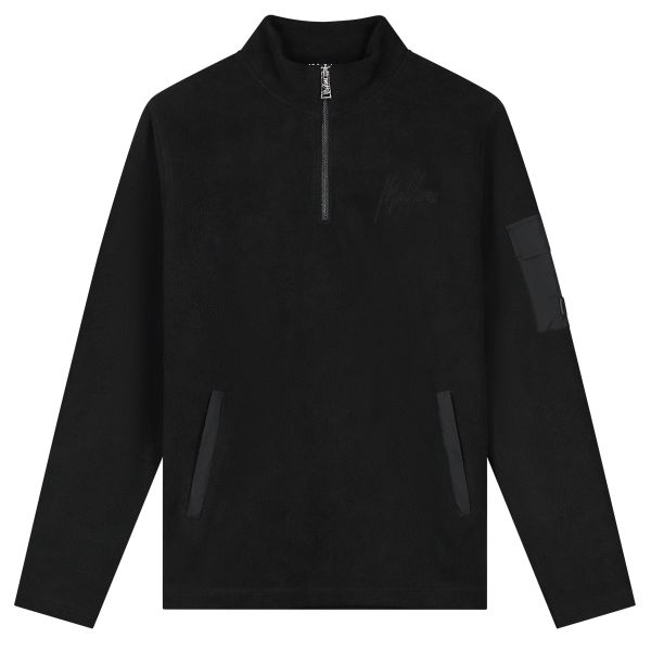 Malelions Fleece Half Zip Sweater Zwart