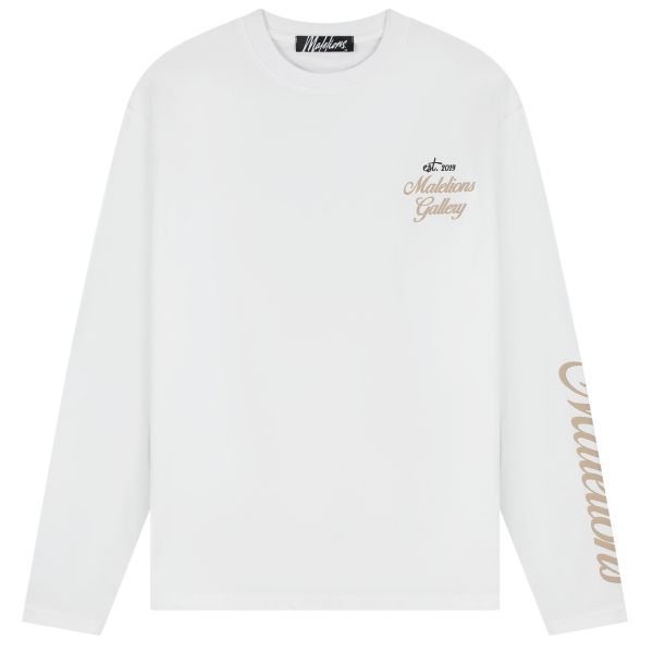 Malelions Gallery Longsleeve T-shirt Wit
