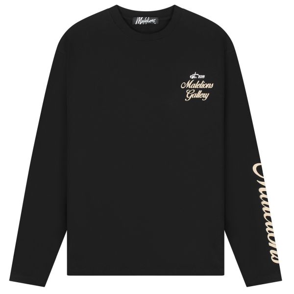Malelions Gallery Longsleeve T-shirt Zwart