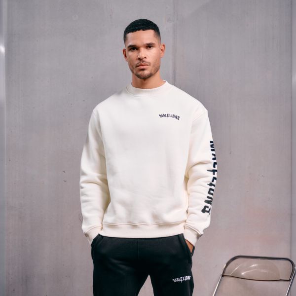 Malelions Graffiti Sweater Off White
