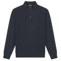 Malelions Knitted Longsleeve Zip Polo Navy