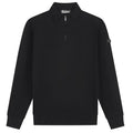 Malelions Knitted Longsleeve Zip Polo Zwart