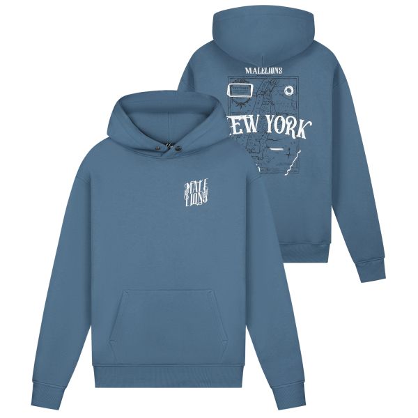 Malelions New York Hoodie Blauw