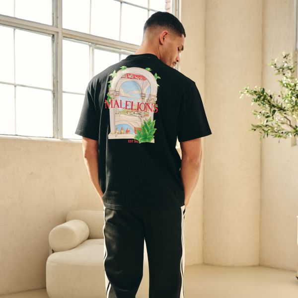 Malelions Roman T-shirt Zwart