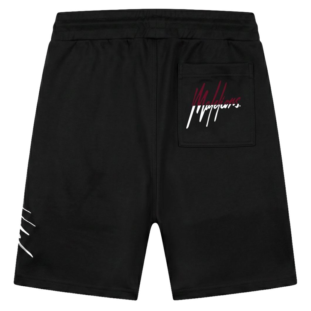 Malelions Split Korte Broek Zwart