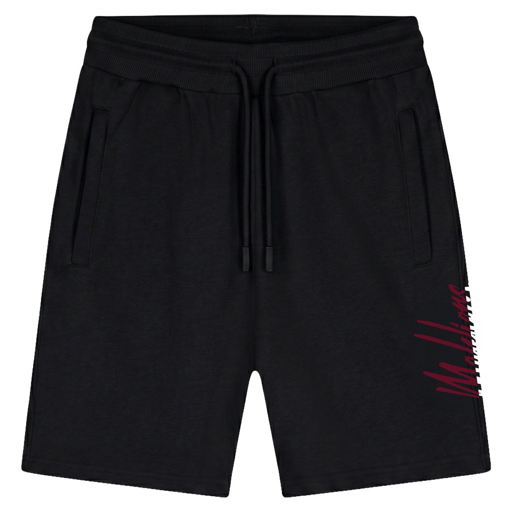 Malelions Split Korte Broek Zwart