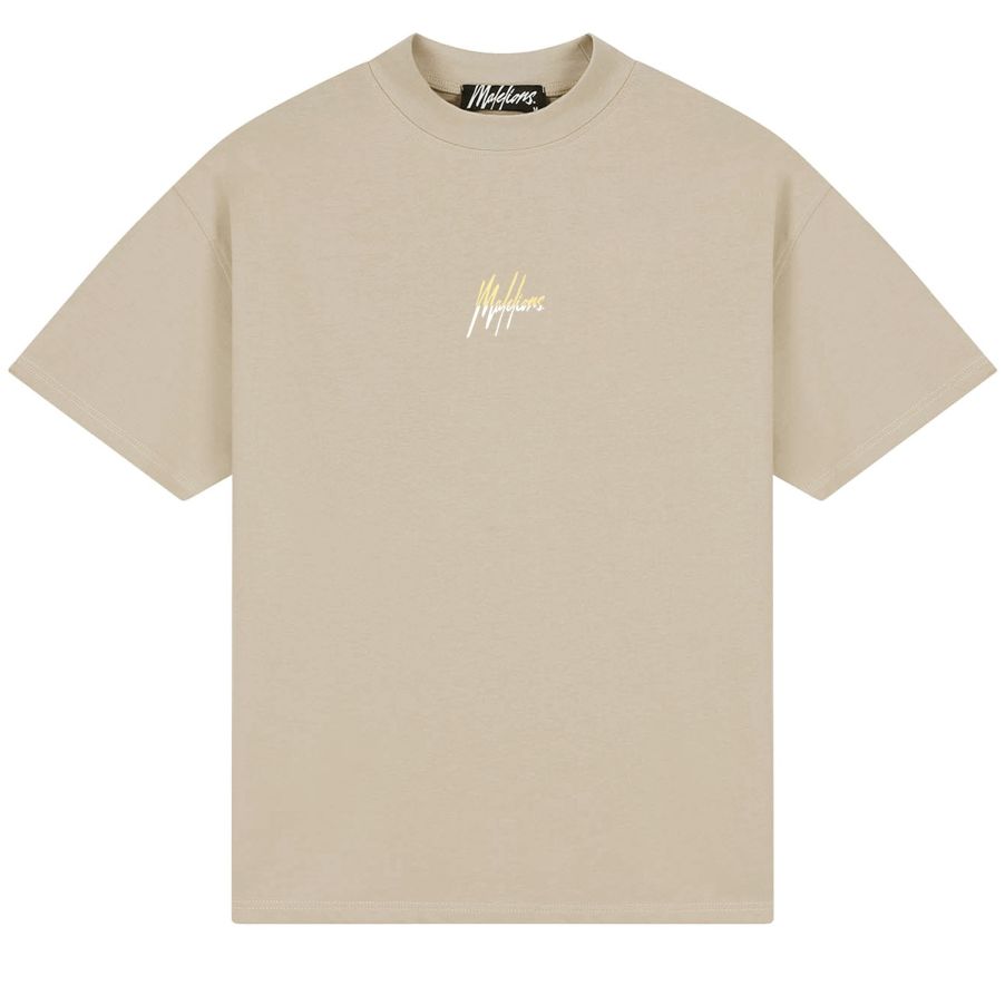 Malelions Split T-shirt Beige