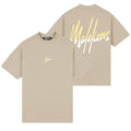 Malelions Split T-shirt Beige