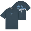 Malelions Split T-shirt Donker Blauw