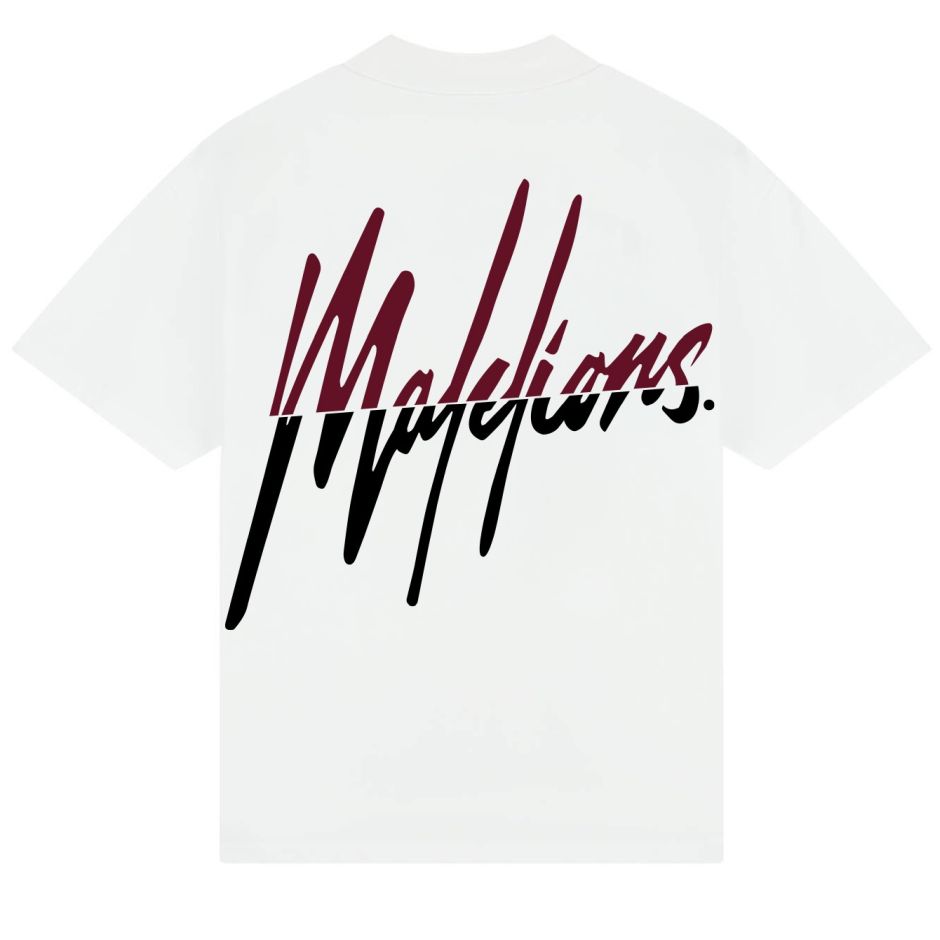 Malelions Split T-shirt Wit