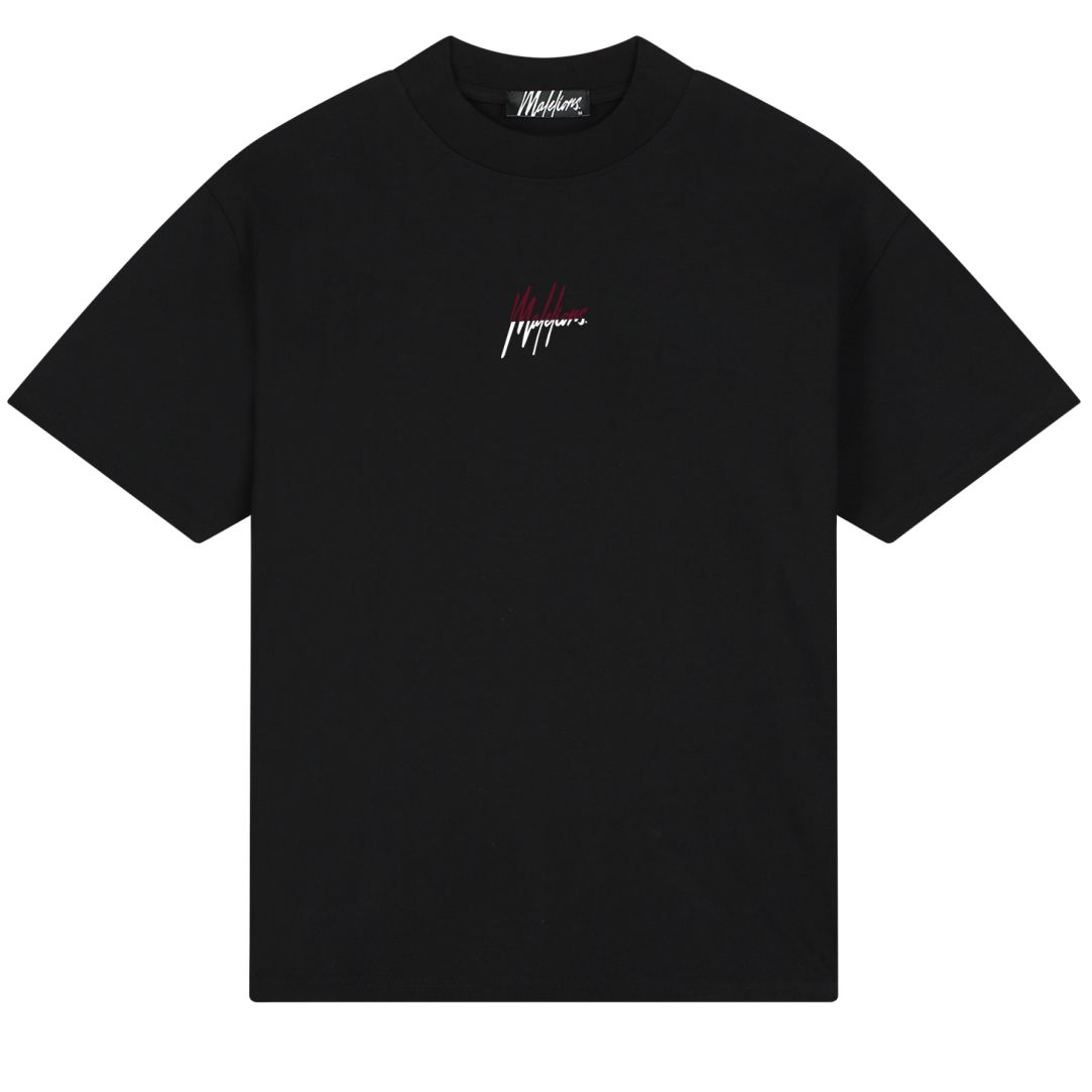 Malelions Split T-shirt Zwart