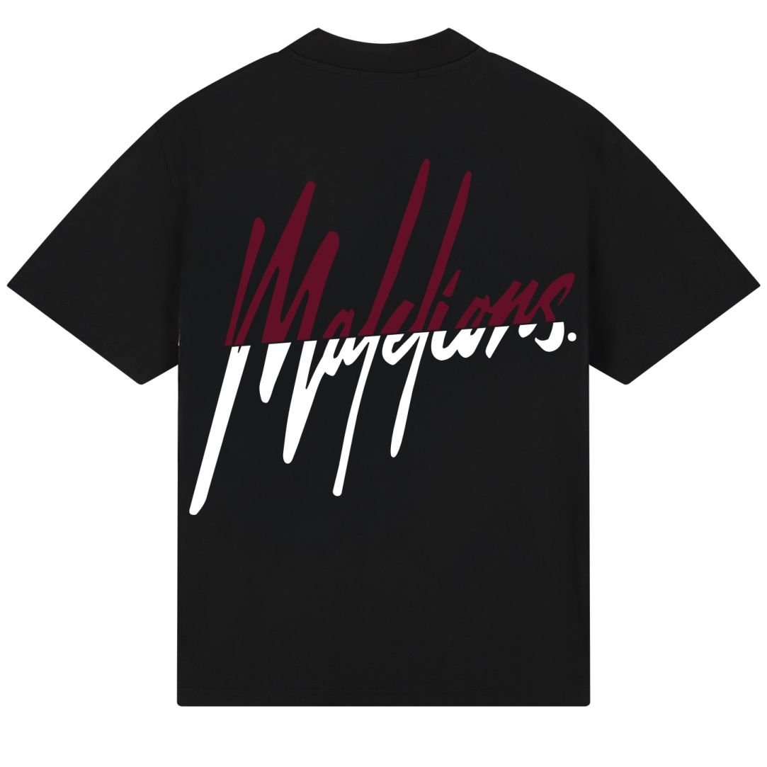 Malelions Split T-shirt Zwart