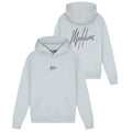 Malelions Striped Signature Hoodie Grijs