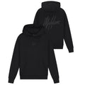Malelions Striped Signature Hoodie Zwart