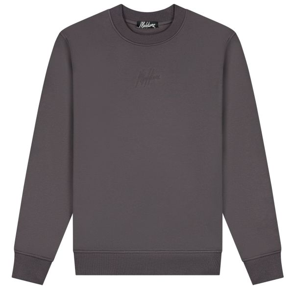 Malelions Striped Signature Sweater Bruin