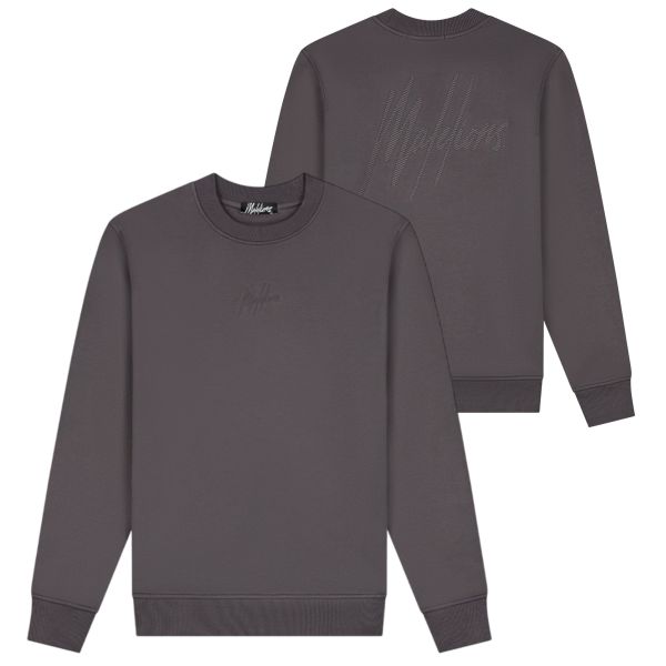Malelions Striped Signature Sweater Bruin