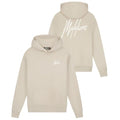 Malelions Striped Signature Hoodie Beige
