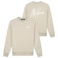 Malelions Striped Signature Sweater Beige