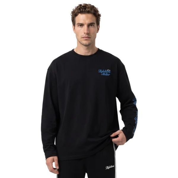 Malelions University Longsleeve T-shirt Zwart