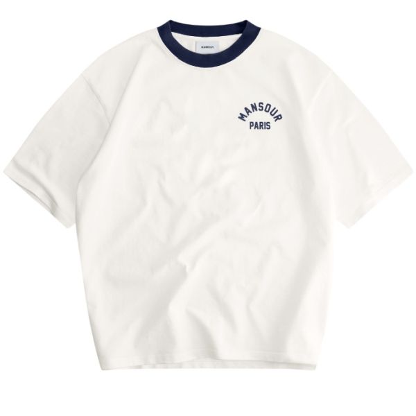 Mansour Arch Felt T-shirt Wit