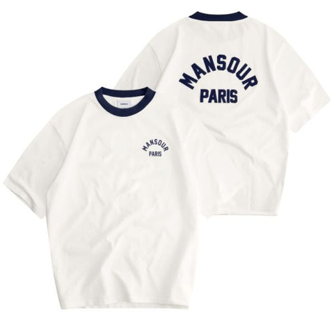 Mansour Arch Felt T-shirt Wit