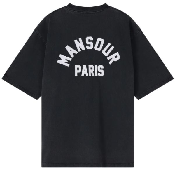 Mansour Arch Felt T-shirt Zwart