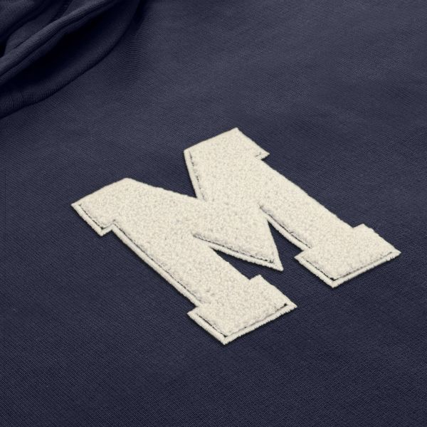 Mansour M Patch Hoodie Navy