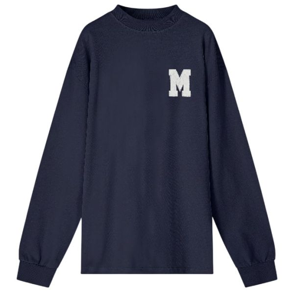 Mansour M Patch Longsleeve T-shirt Navy