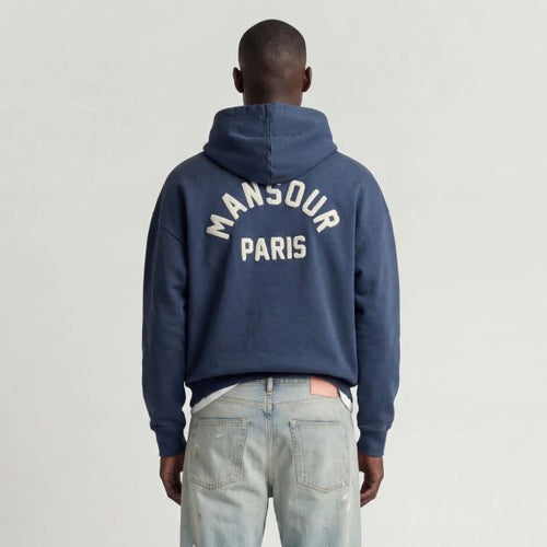 Mansour Paris College Hoodie Donker Blauw