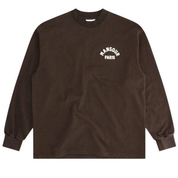 Mansour Paris College Longsleeve T-shirt Bruin