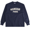 Mansour Paris College Longsleeve T-shirt Donker Blauw