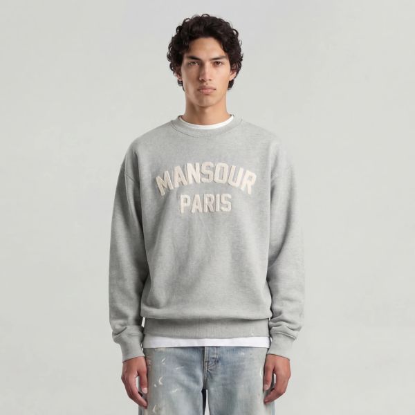 Mansour Paris College Sweater Grijs