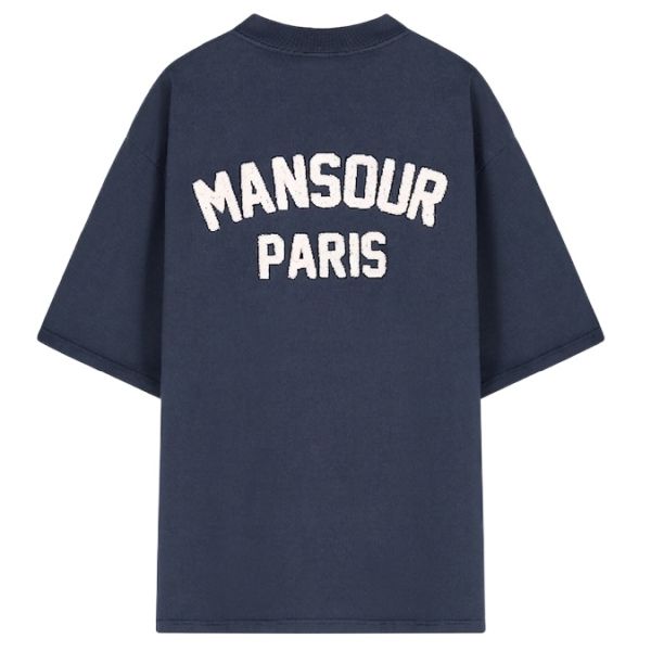 Mansour Paris College T-shirt Donker Blauw