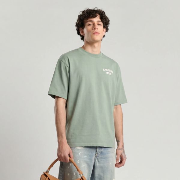 Mansour Paris College T-shirt Groen