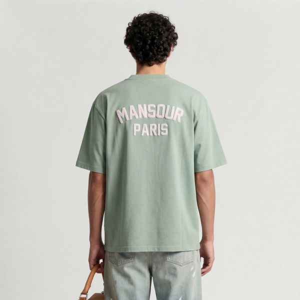 Mansour Paris College T-shirt Groen