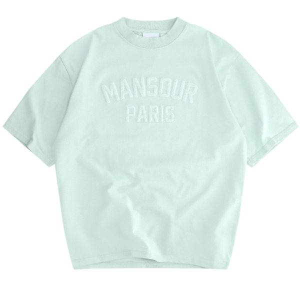 Mansour Paris College T-shirt Licht Blauw