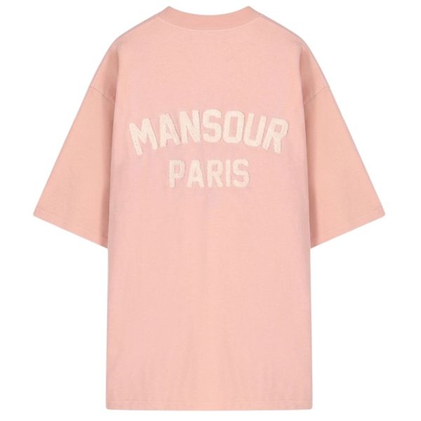 Mansour Paris College T-shirt Roze
