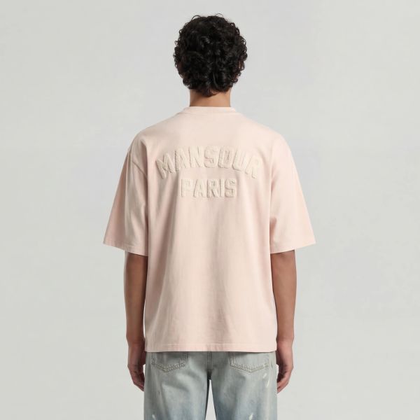 Mansour Paris College T-shirt Roze