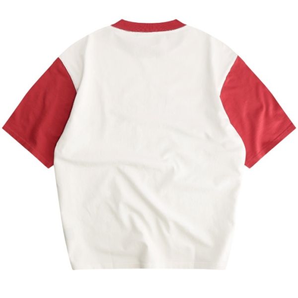 Mansour Paris College T-shirt Wit/Rood