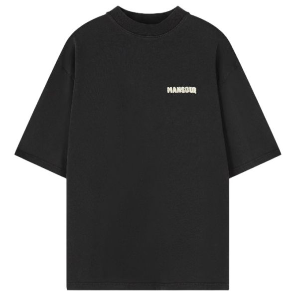 Mansour Paris College T-shirt Zwart