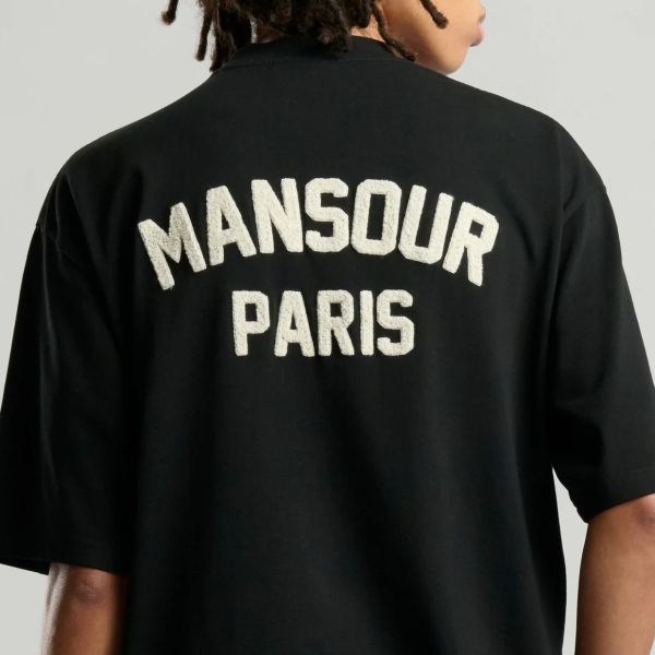 Mansour Paris College T-shirt Zwart